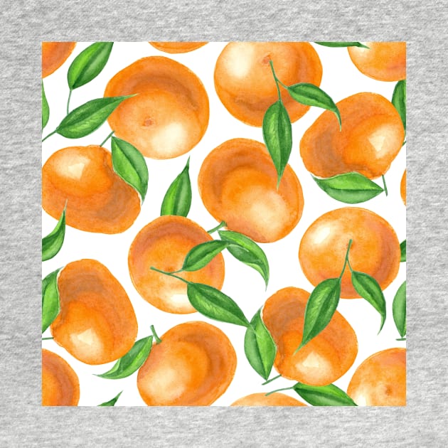 Watercolor tangerines by katerinamk